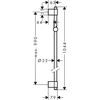 Dušo stovas Hansgrohe Unica Varia 105 cm, 27356000, chromas