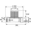 TECE DRAINPOINT S trapo komplektas DN50, horizontalus
