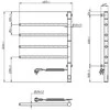 Elektrinis rankšluosčių džiovintuvas Navin Arabesque 480 x 600 Sensor, baltas, 12-123033-4860