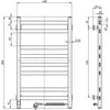 Elektrinis rankšluosčių džiovintuvas Navin Avangard Sensor 480x800, chromo, su laikmačiu, 10-028153-4880, (laidas kairėje)