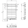 Elektrinis rankšluosčių džiovintuvas Navin Camellia 480800 Sensor, 10-507033-4880 (laidas dešineje)