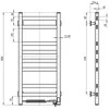 Elektrinis rankšluosčių džiovintuvas Navin Avangard Sensor 380x800, su laikmačiu, 10-028053-3680, (