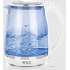 ECG Elektrinis virdulys RK 2020 Baltas Glass, 2 L, 360° base with power cord storage, Mėlyna backlight, 1850-2200 W