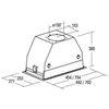 Gartraukis CATA Hood | GC DUAL 45 GBK/A | Canopy | Energy efficiency class A | Plotis 49.2 cm | 820 m³/h | Touch sensitive | LED | Juodas
