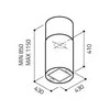Gartraukis Elica TUBE PRO ISLAND WH MAT/A/43