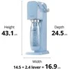 Gazuotų gėrimų gaminimo aparatas SodaStream ART, mėlynas