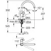 Grohe Aukštas virtuvės maišytuvas Bauloop 31368001