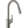 Hansgrohe Focus M41 virtuvės maišytuvas su ištraukiamu purkštuvu, 2 srovės (31815800)