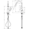 Hansgrohe Focus M41 virtuvės maišytuvas su ištraukiamu purkštuvu, 2 srovės (31815800)