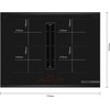 Įmontuojama indukcinė kaitlentė su integruotu gartraukiu Bosch PVQ795H26E