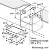 Įmontuojama kompaktiška orkaitė, Bosch CMG7241W1, su mikrobangų funkcija