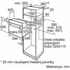 Bosch Orkaitė | HBF133BA1 | 66 l | Elektrinė | „EcoClean“ | Rankenėlės | Aukštis 59,5 cm | Plotis 59,4 cm | Juoda
