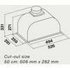 Įmontuojamas gartraukis Falmec Incasso (PLUS) 50cm INCASSO.111.406