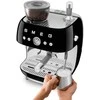 Kavos Aparatas - SMEG EGF03BLEU Pusiau automatinis Espresso su Malūnėliu, Dviejų Termoblokų, Juodas