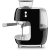 Kavos Aparatas - SMEG EGF03BLEU Pusiau automatinis Espresso su Malūnėliu, Dviejų Termoblokų, Juodas