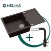 Komplektas: virtuvės plautuvė ir maišytuvas su ištraukiama žarna HELIKA SQT104-120AWP+2383-120