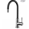 Maišytuvas BlueWater Lima-inox/juodas, su ištraukiamu dušeliu