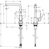 Hansgrohe HG Focus kitchen mix.280 swivel spout
