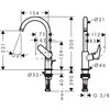 Hansgrohe Logis 210 maisytuvas praustuvui