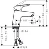 Maišytuvas praustuvui Hansgrohe Logis 70 71077000