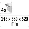 Įrankių dėžė Yato YT-08874, 4 stalčiai