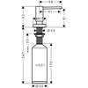 Muilo dozatorius Hansgrohe A51, 40448800, nerūdijančio plieno