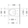 Duravit DuraStyle Basic Rimless wc pakabinamas 365x540 mm, su SC dangčiu 002079, baltas