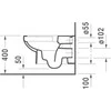 Duravit DuraStyle Basic Rimless wc pakabinamas 365x540 mm, su SC dangčiu 002079, baltas
