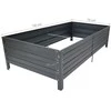 Meistro Kodas Pakelta lysvė KLASIKA GARDEN, RAL7016 (antracito), cinkuotas metalas, 150x75x30 cm