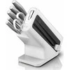 Ninja Kitchen StaySharp nerūdijančio plieno 6 dalių peilių rinkinys + baltas peilių laikymo blokas - K62006EUWH
