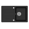 Plautuvė AQUASANITA NOTUS SQ101AW 601 Juodas - Metallic, ekscentrinis ventilis