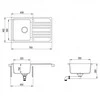 Plautuvė AQUASANITA NOTUS SQ101AW 601 Juodas - Metallic, ekscentrinis ventilis