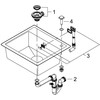 Plautuvė Grohe Composite K700, 31651AP0, juoda