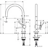 Plautuvės maišytuvas Hansgrohe Talis M54, 72804800, nerūd. plieno