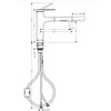 Plautuvės maišytuvas su ištraukiama žarna Hansgrohe Zesis M33, 74801000, chromo