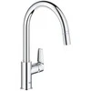 Grohe virtuves izlietnes maisītājs ar izvelkamu dušu BauEdge, hroms