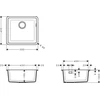 Po stalviršiu montuojama plautuvė Hansgrohe S51 S510-U450, 43431380