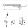 Potinkinės, termostatinės dušo sistemos komplektas Hansgrohe Raindance E 27939670, juodas matinis