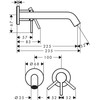 Potinkinis praustuvo maišytuvas Hansgrohe Tecturis S EcoSmart 73351670