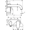 Potinkinis praustuvo maišytuvas Hansgrohe Vernis Blend 71576000, chromo