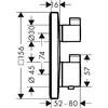 Hansgrohe „Ecostat Square“ termostatinis maišytuvas, chromuotas