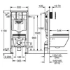 Grohe 5 in 1 komplektas – WC su sėdyne EuroCeramic, rėmas Rapid SL, chromuota nuleidimo plokštė Arena, lai