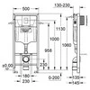 Potinkinis WC rėmas su nuleidimo klavišu Grohe 3in1 Rapid SL 38772001