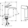 Praustuvo maišytuvas Hansgrohe Vivenis, 75024000, chromo