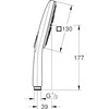 Rankinio dušo galva Grohe RAINSHOWER SMARTACTIVE 130 CUBE, 26582LS0