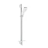 Rankinio dušo komplektas GROHE RAINSHOWER SMARTACTIVE 130 CUBE, 26587LS0, moon baltas
