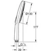 Grohe Rainshower SmartActive 130 III dušo galvutė, balta