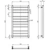 Rankšluosčių džiovintuvas Navin Classic Quadro 500x1000 Sensor juodas kairė 12-216153-5010