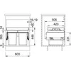 Šiukšliadėžė FRANKE, FX 60, 26L + 2x11 L