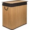 Skalbinių dėžė su pertvara G21 63555174, 150l, bambukinė